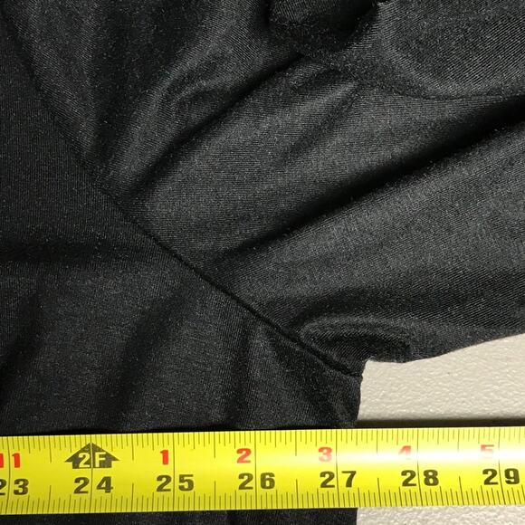 Catherines 3X Purple Floral on Black Silver Embellishments Bell Sleeve Blouse - Picture 7 of 8